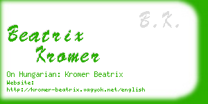 beatrix kromer business card